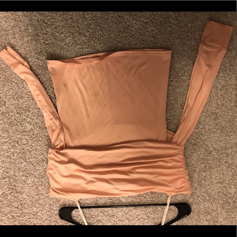 Off the shoulder long sleeve shirt